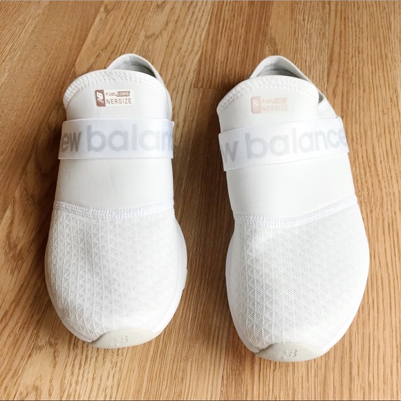 New Balance Shoes - New Balance FuelCore Nergize White Slide-Ons
